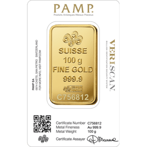 PAMP Fortuna 100 Grams Gold Bar