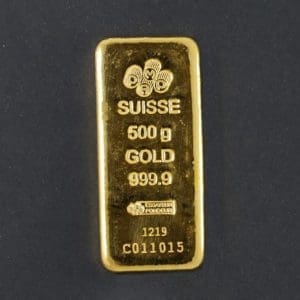 PAMP 1/2 Kilobar Gold Cast Bar