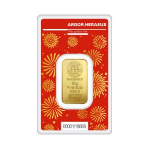 Argor Heraeus 2024 Lunar Dragon 10 Gram Gold Bar