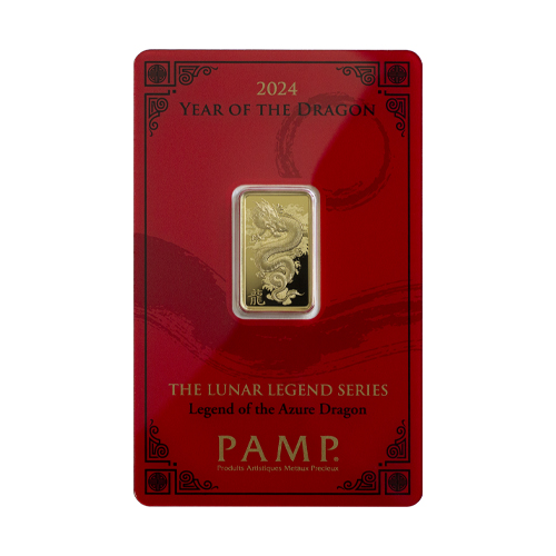 PAMP 2024 Lunar Calendar Dragon 5 Grams Gold