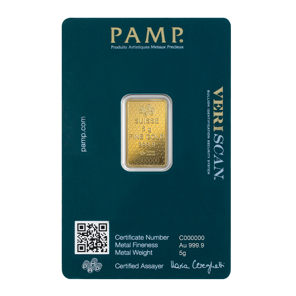 PAMP Lady Fortuna 45th Anniversary 5 Grams Gold Bar