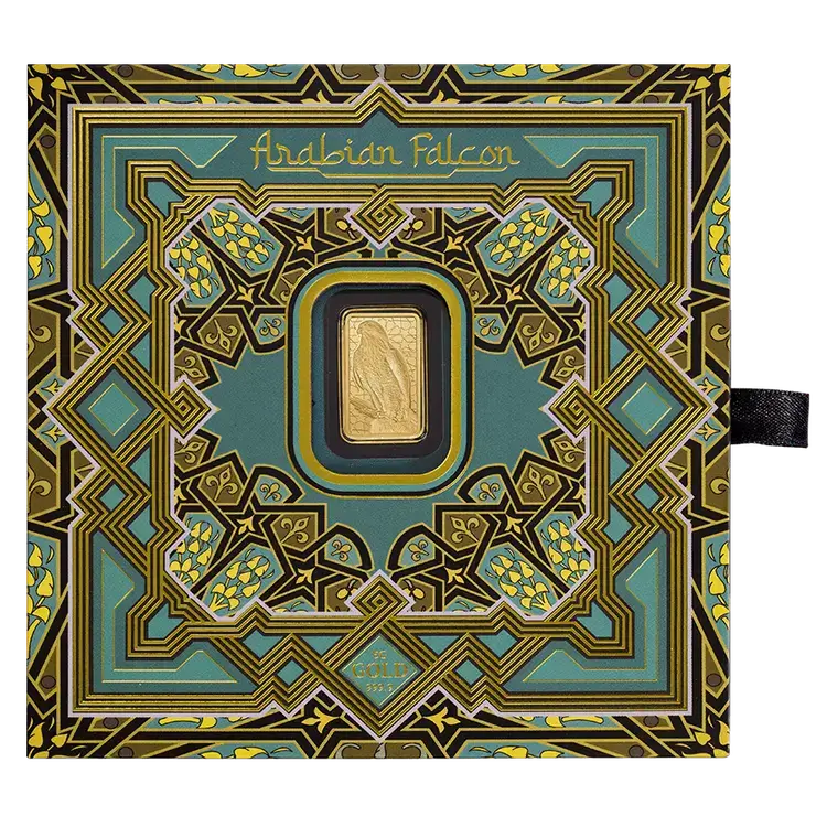 PAMP Suisse Arabian Falcon 5 Grams Gold Bar with Hanger
