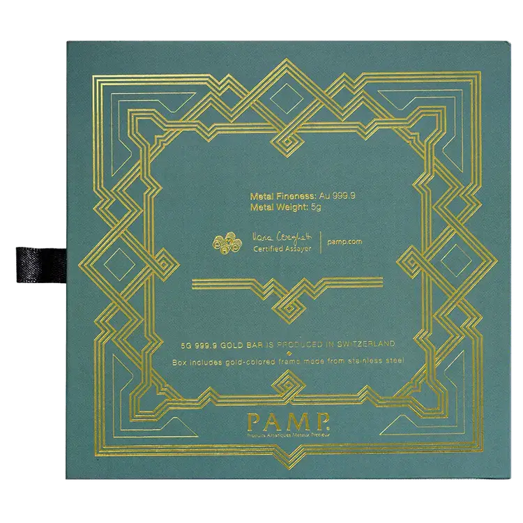 PAMP Suisse Arabian Falcon 5 Grams Gold Bar with Hanger
