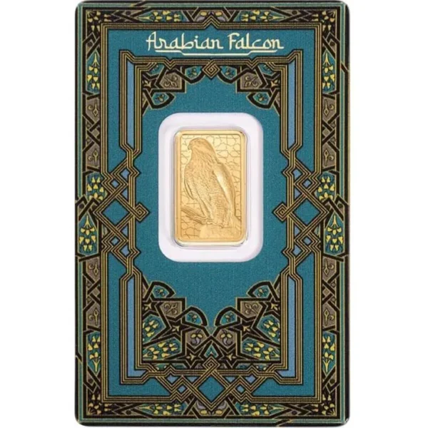 PAMP Suisse Arabian Falcon 5 Grams Gold Bar with Hanger