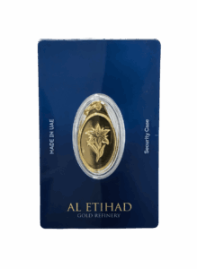 Al Etihad Lily 5 Grams Gold Pendant with 999.9 purity featuring a detailed lily flower motif