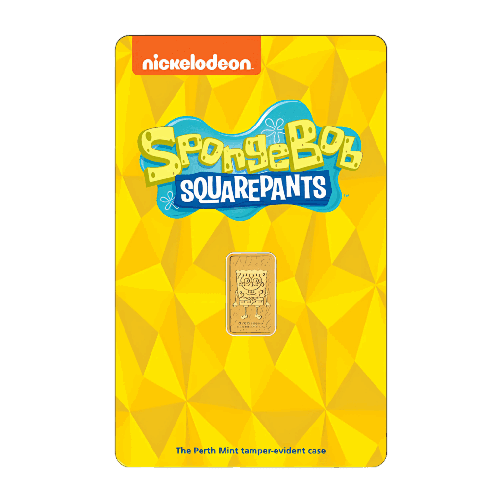 Perth Mint – 2025 SpongeBob SquarePants 1 Gram 9999 Gold Bar