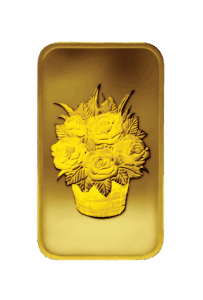 Al Etihad Grams Flower Baskets Gold Bar in Security Packaging