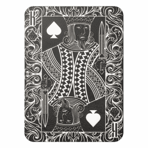 PAMP Suisse King of Spades 1oz silver coin shaped like a playing card with intricate engraved details