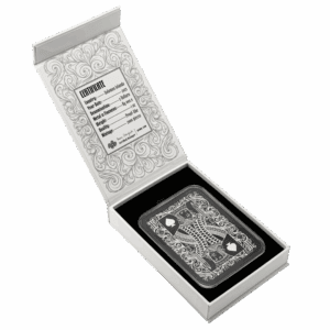 PAMP Suisse King of Spades 1oz silver coin shaped like a playing card with intricate engraved details
