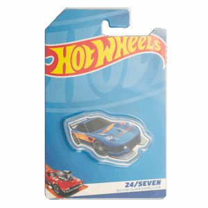 Hot Wheels 24/Seven shaped 1oz silver coin by PAMP Suisse in colorful packaging