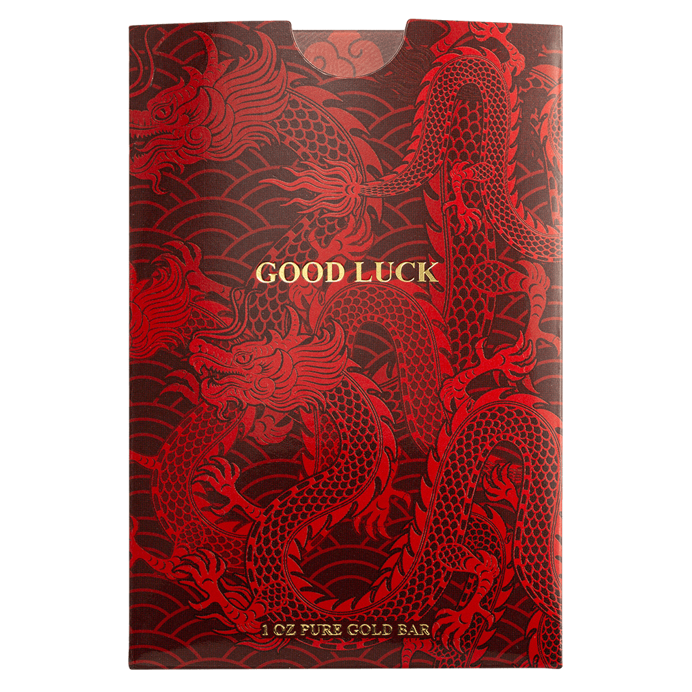 2025 PAMP Suisse Good Luck Yellow Dragon 5g 999.9 Gold Minted Bar in CertiPAMP Assay Card