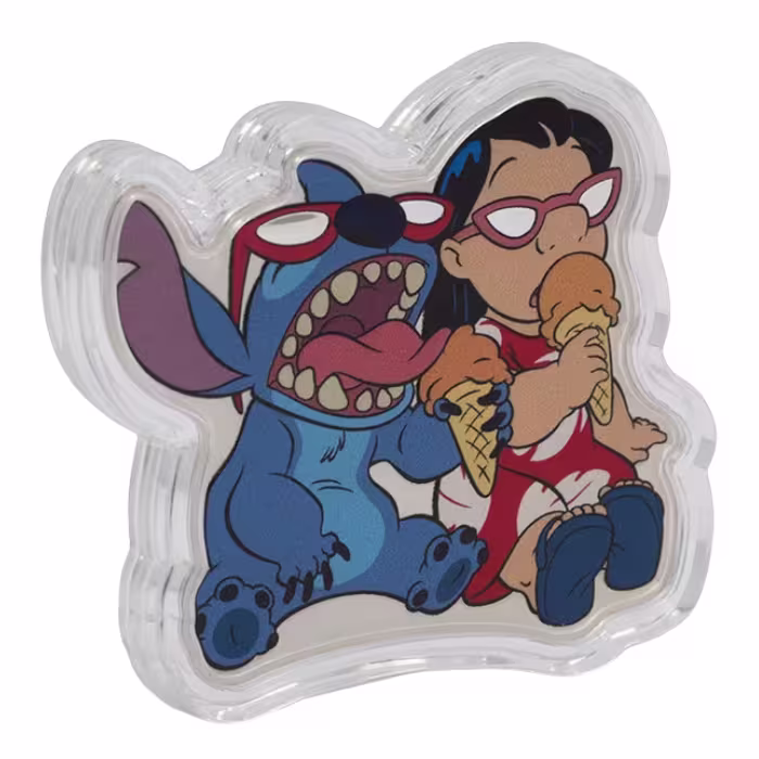 2025 Disney Stitch Mmmm Ice Cream 1oz Silver Coloured Proof Coin – Niue Limited Edition