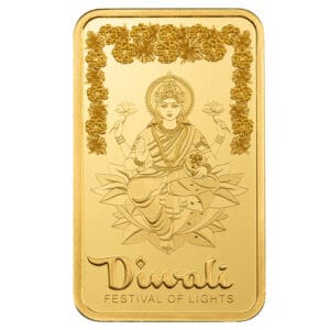 2025 PAMP Suisse Diwali Lakshmi & Rangoli 5g Gold Bar in CertiPAMP Assay Card with festive packaging