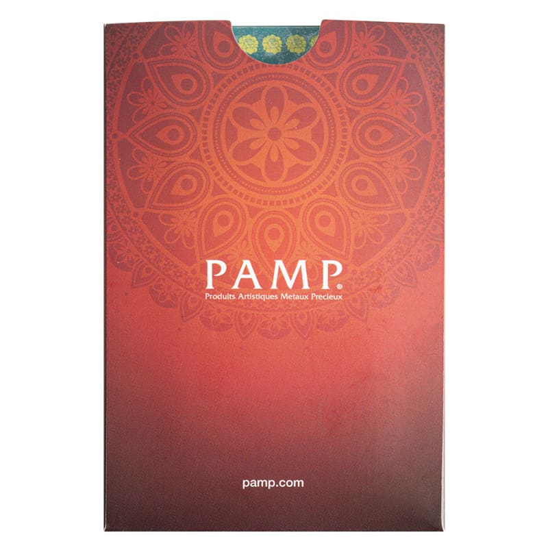 2025 PAMP Suisse Diwali Lakshmi & Rangoli 5g Gold Bar in CertiPAMP Assay Card with festive packaging
