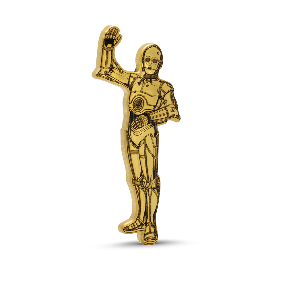 Star Wars C-3PO 1oz silver collectible coin with gold-plated and colorized finish – limited edition 2025 Niue release