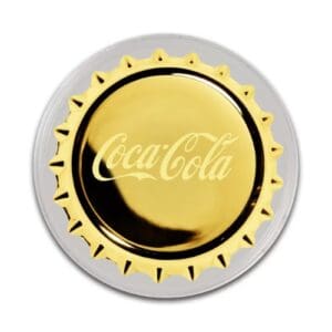 2025 Niue 1.2g Gold Coca-Cola bottle cap coin in red display box with certificate