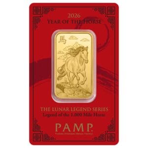 PAMP Suisse Lunar Legend – Year of the Horse 2026 1 OZ Gold Bar