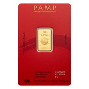 PAMP Suisse 2026 Year of the Horse 5g Gold Bar in CertiPAMP Packaging