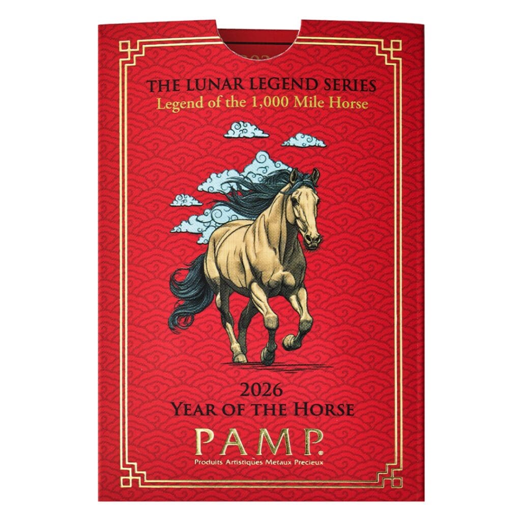 PAMP Suisse 2026 Year of the Horse 5g Gold Bar in CertiPAMP Packaging