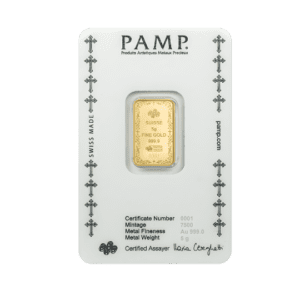 PAMP Suisse Cross of Christianity 5g Gold Bar in CertiPAMP Packaging