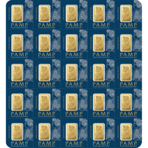PAMP Suisse Multigram+25 Lady Fortuna™ Gold Minted Bar (1g x 25) – 999.9 Fine Gold