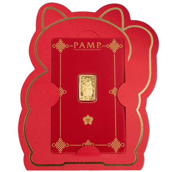 PAMP Suisse Lucky Cat 2.5 Grams Gold Bar (Limited Edition)