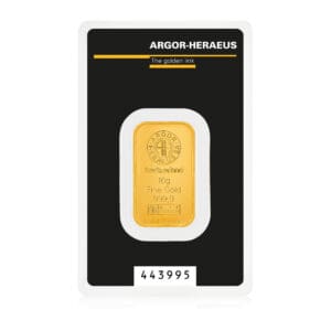 Argor Heraeus 10 Gram Gold Bar (999.9 Fine)