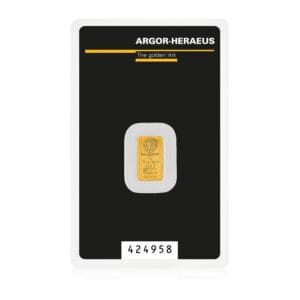 Argor Heraeus 1 Gram Gold Bar (999.9 Fine)