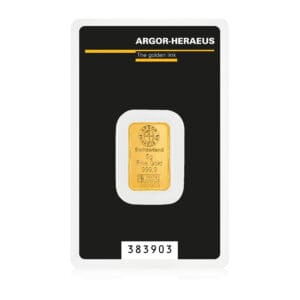 Argor Heraeus 5 Gram Gold Bar (999.9 Fine)