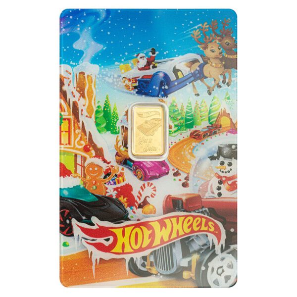 PAMP Suisse Hot Wheels™ Holiday 1 Gram Gold Proof-Like Bar