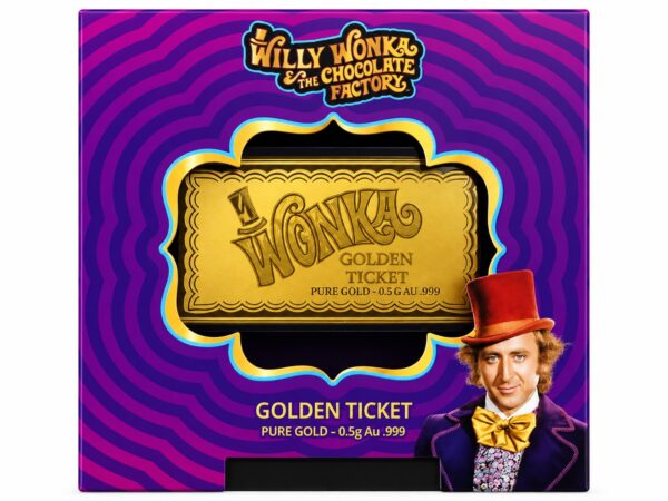 Willy Wonka & The Chocolate Factory – Golden Ticket 0.5 Gram Gold Bar (Limited Edition)